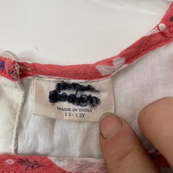 Mini Boden Ruffle Shoulder Summer Dress Rabbit Print 11-12 Y - Picture 6 of 6